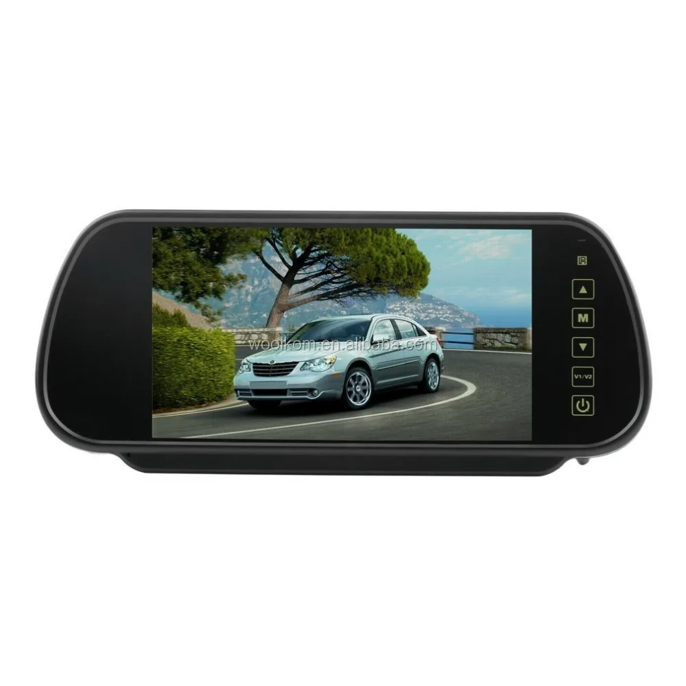 7inch LCD display rearview mirror parking sensor with separate buzzer alarm and Waterproof connector