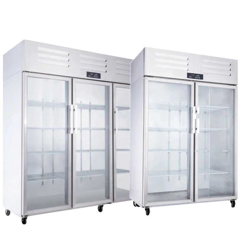 Commercial new design glass door single-temperature refrigerator for sale