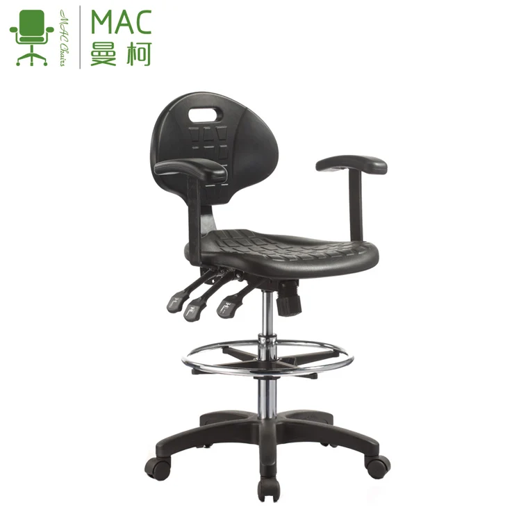 silla de laboratorio high back lab stool chair laboratory chairs  with metal footring