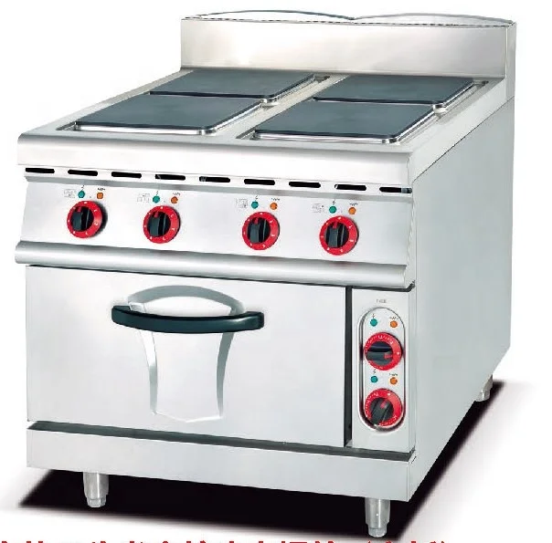 
Free standing Stainless Steel 4 Burner Gas Cooking Stove With Oven for hotel 