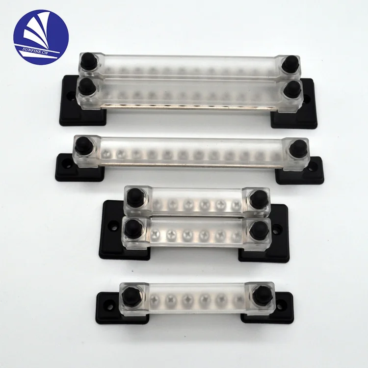 Bus Bar6,12,2x6,2x12 Way power post junction block Negative distribution block bus bar with cover