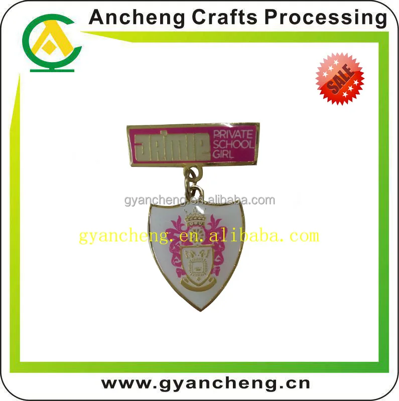 Hot sale 2023 Cool Design Gun Shaped Western Shooting Metal Badges&Enamel for Sale