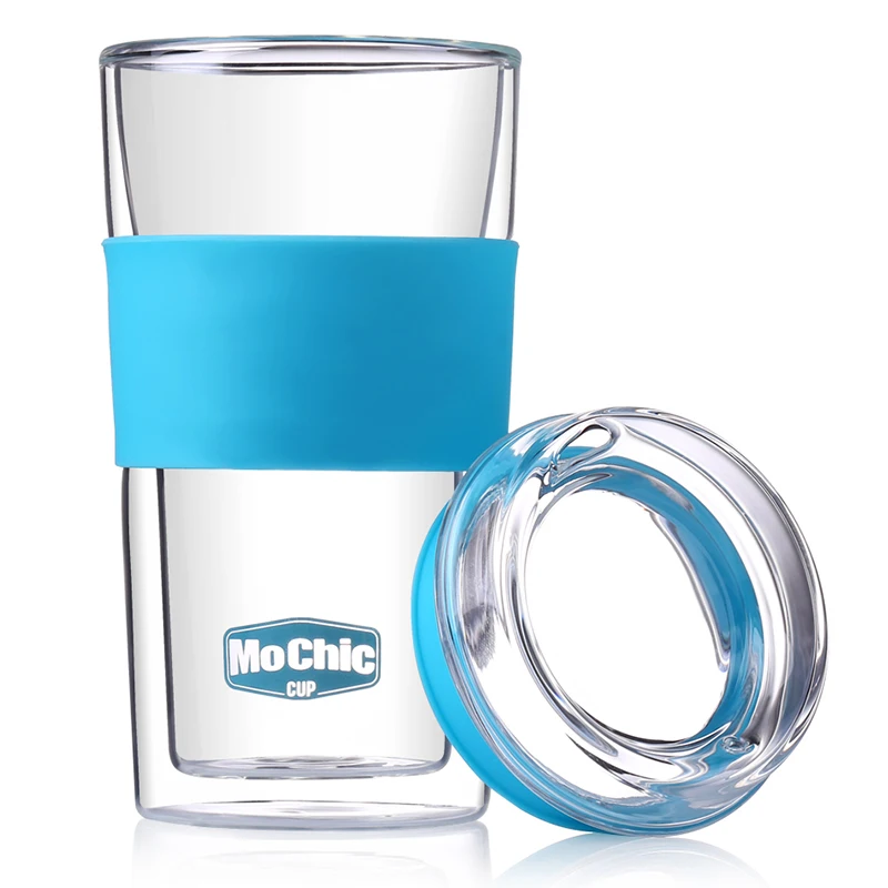 
 Оптовая продажа, персонализированные стеклянные кофейные кружки с двойными стенками на заказ/высококачественные кофейные чашки To Go/кофейные чашки Mochic  