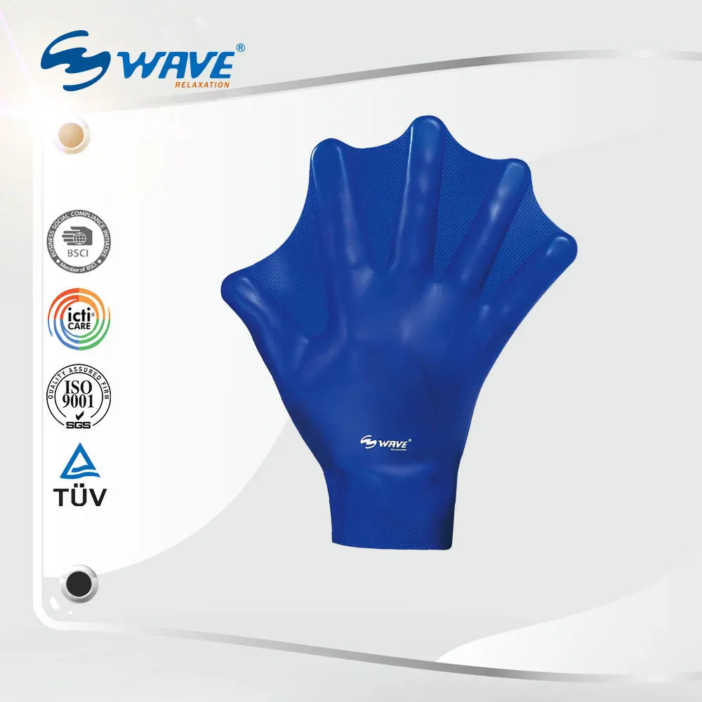Wave hand flippers  High Quality Pool Training Use Silicone Swim Hand Fins Pink Paddling Gloves