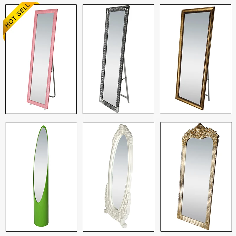 
Vintage style brown mdf pattern frame long mirror 