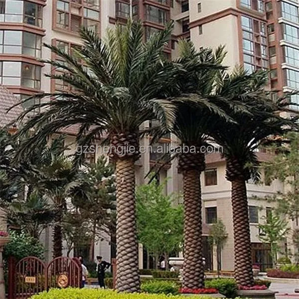 Palm artificial plants sale outdoor decor plastic fiberglass artificial palm trees