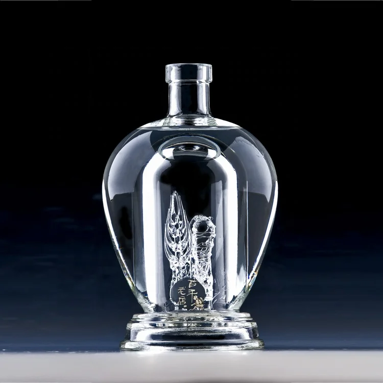 Extra white flint 750ml liquor bottles empty spirits glass bottle garrafas de vidro