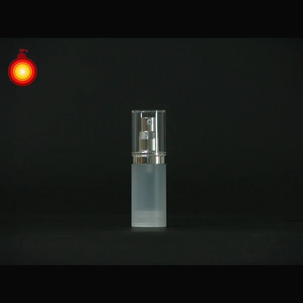30ml~50ml high quality white silver pump with clear cap airless bottle PP airless lotion bottle cosmetic airless bottle
