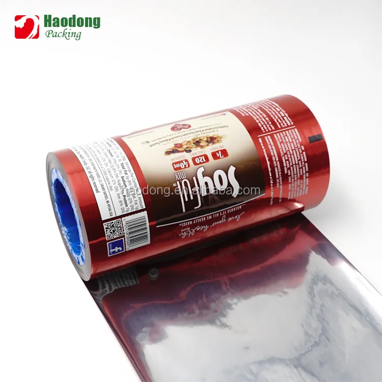 Термоуплотнение для пищевых продуктов на заказ, пластиковая упаковка для закусок, рулонная пленка