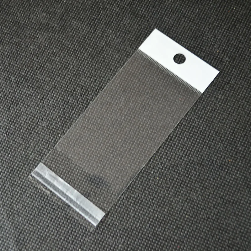 China YiWu supplier small mini transparent clear self adhesive opp header plastic packing bags with custom logo