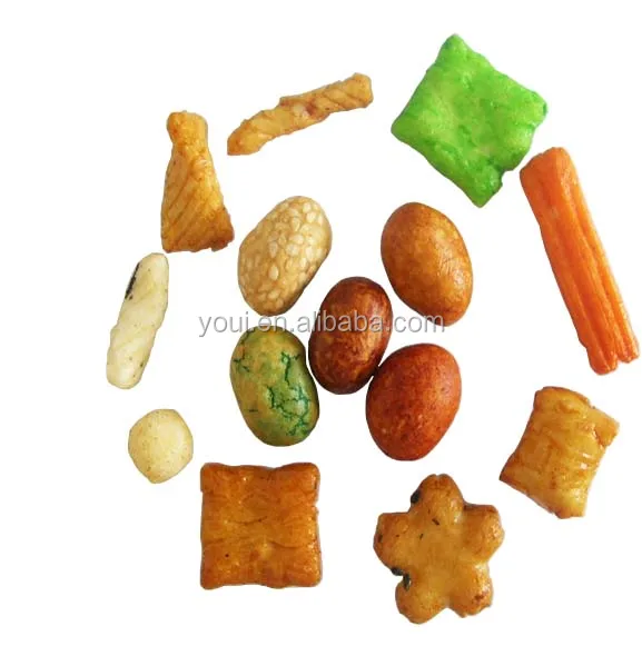 Japanese Style Rice Crackers and Peanuts Mix