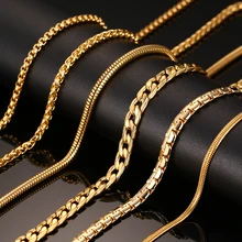 Fashion Silver Filled Necklace For Women Men Stainless Steel Snake Chain 18/20inch Wholesale Costom Jewelry