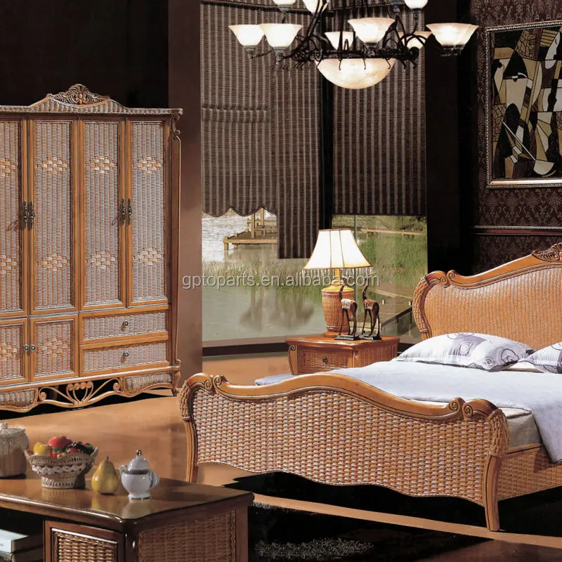 Latest cheap rattan bedroom furniture for sale