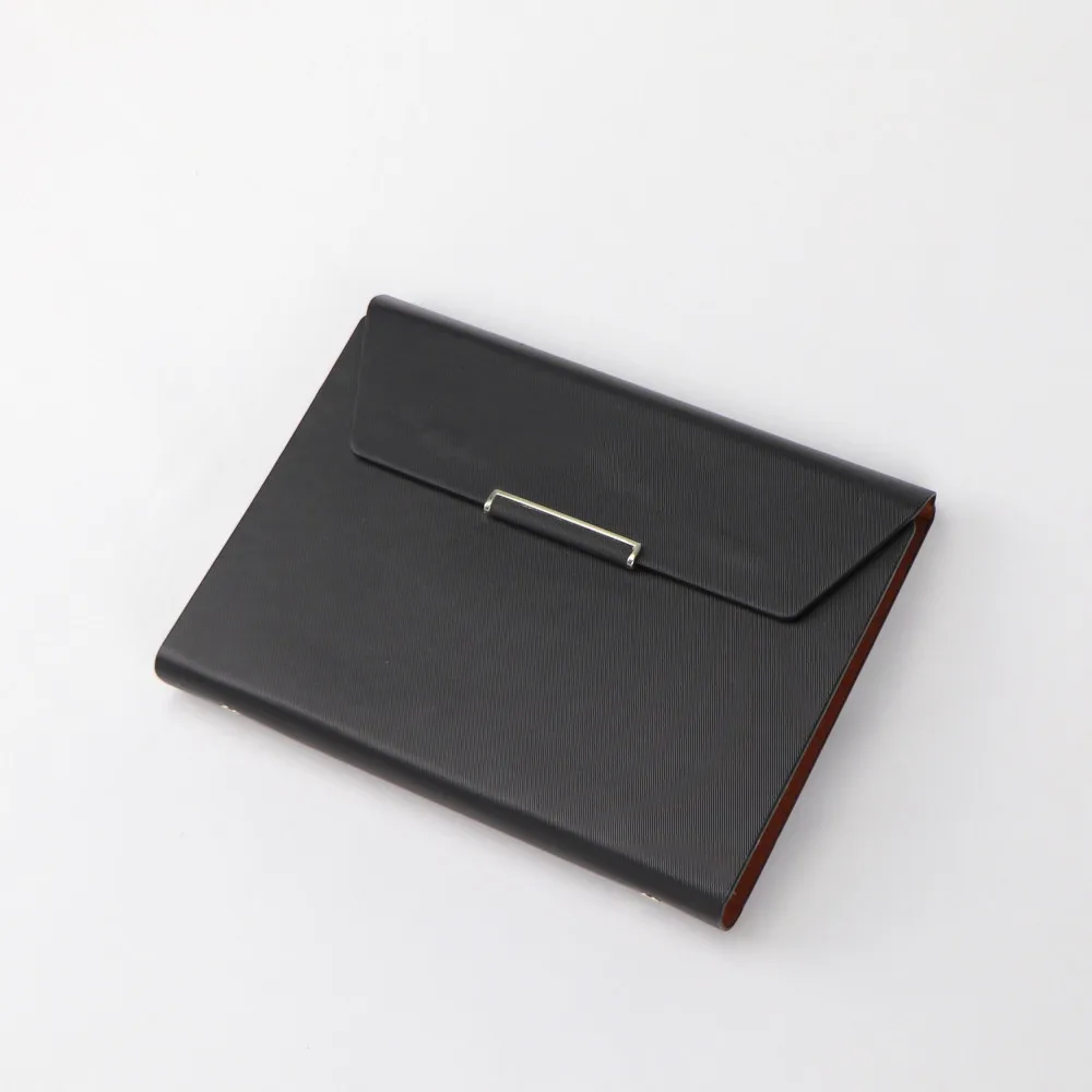 New arrivals kid custom gift A5 journal diary PU leather cover power bank wireless charger pocket binder notebook printing