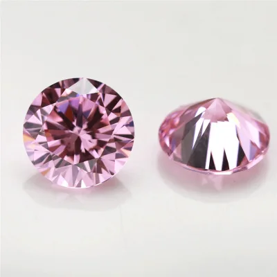 Moissanite diamond price per carat Pink  moisssanite 1 carat 6.49mm top quality loose stones  forever brilliant cut