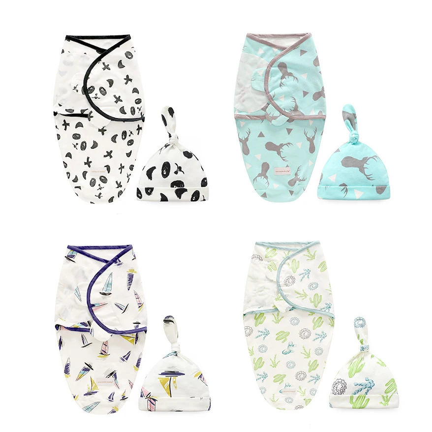 Baby Swaddle Wrap Cotton Bag Blanket Adjustable Infant Muslin Softness Stretch Girl Boy Easy Sleepsack Sleep Sack Bamboo