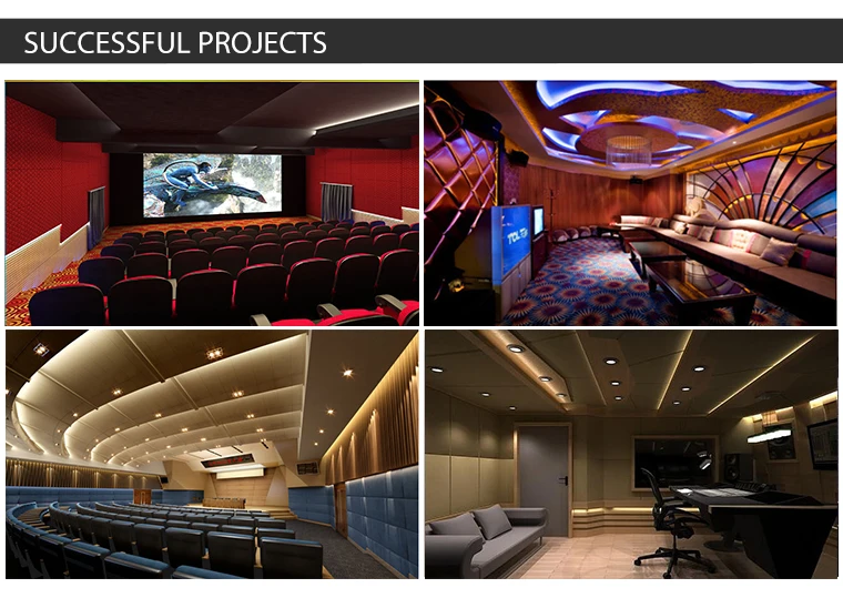 Leeyin Moisture-proof Fabric covered cinema wall decoration sound absorbing fabric acoustic wall panel