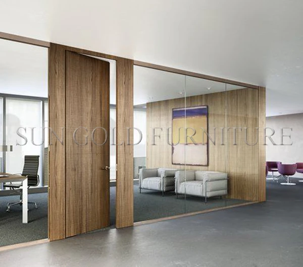 High quality hot sale modern office partition high quality commercial computer furniture clear glass wall cubicle partition