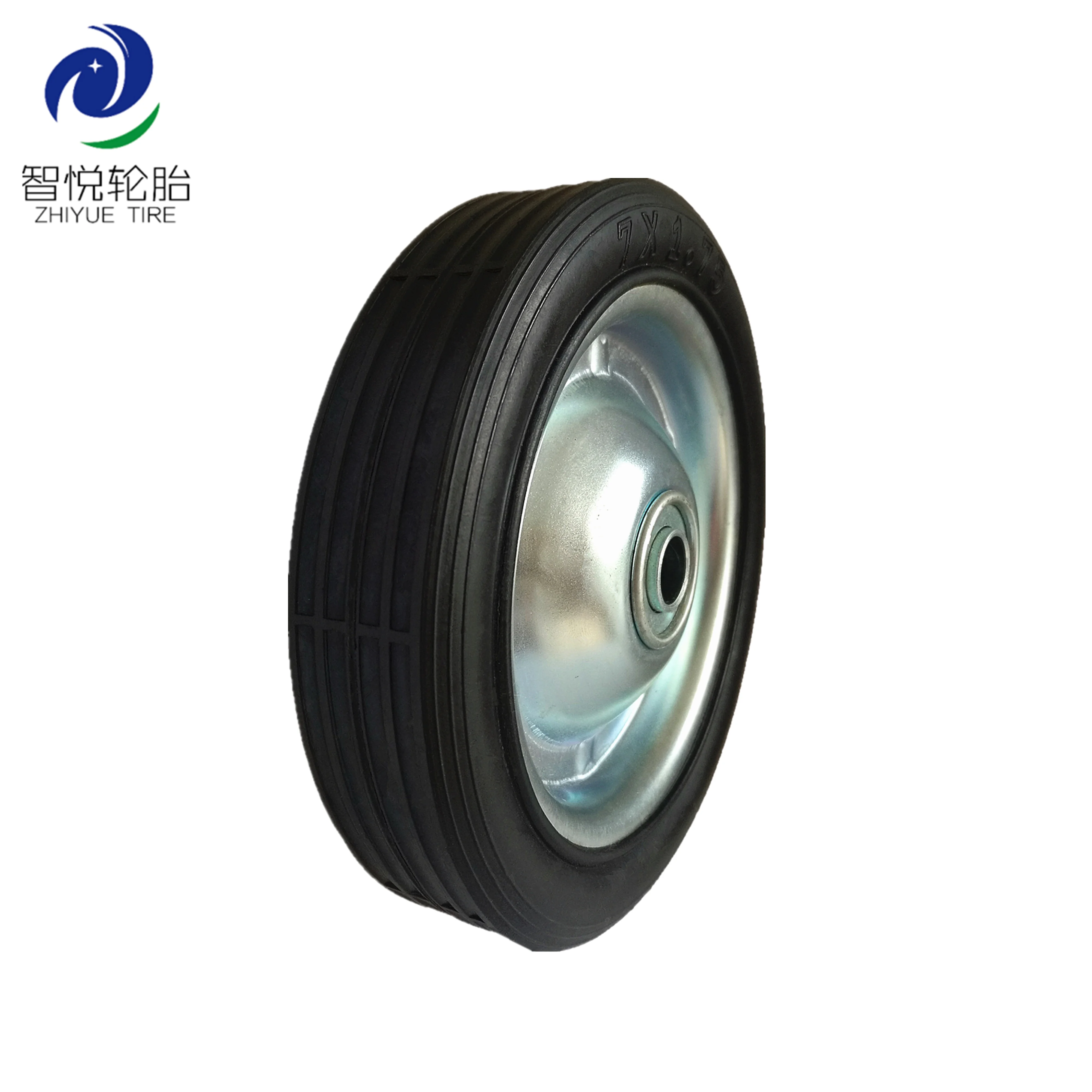180 mm rubber wheels solid rubber tire for air compressor tires, handcart wheels, lawnmower wheel