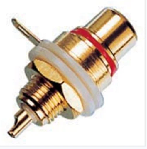 RCA chassis socket, gold