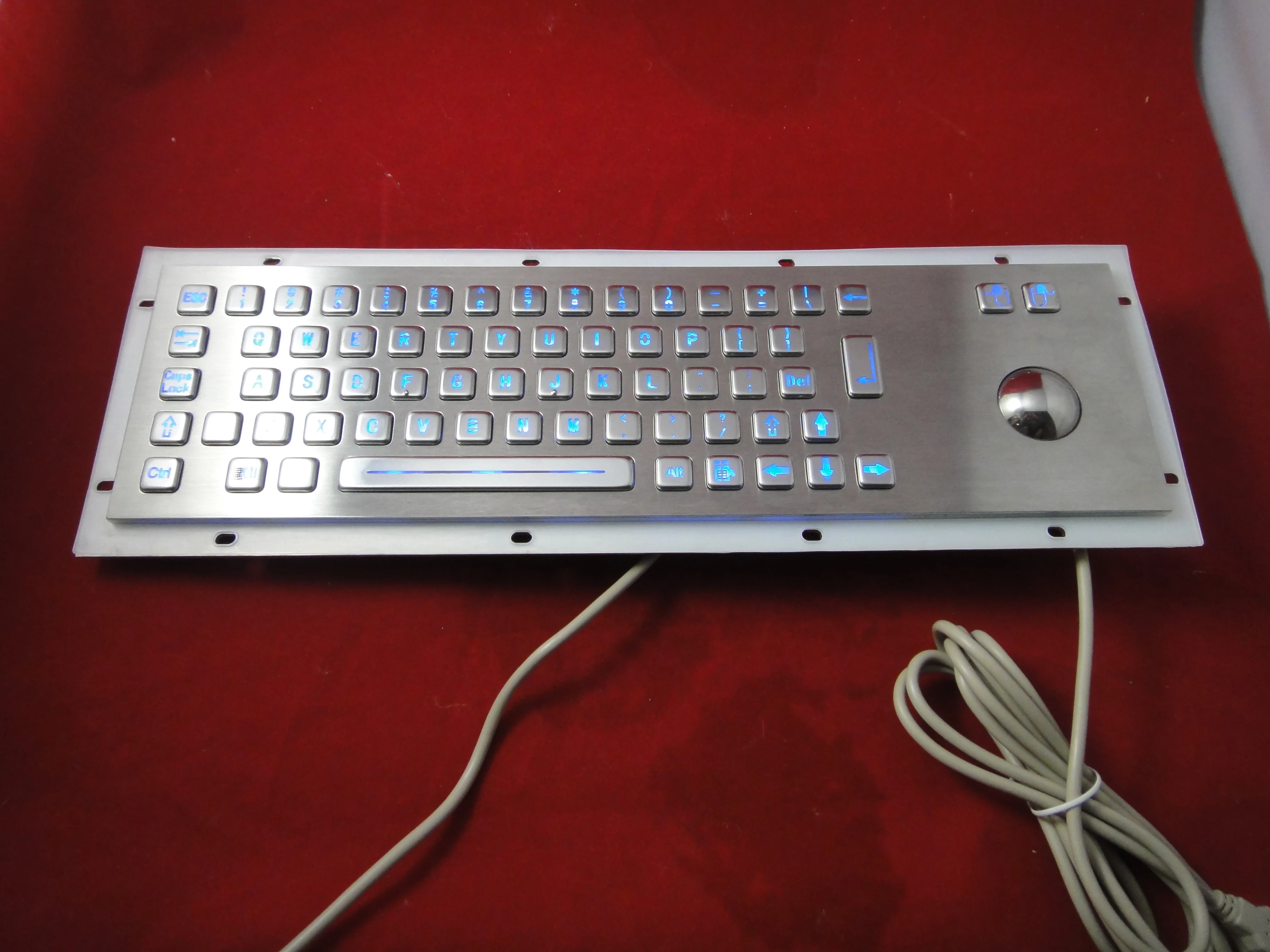 Industry metal keyboard with touchpad USB metal keyboard