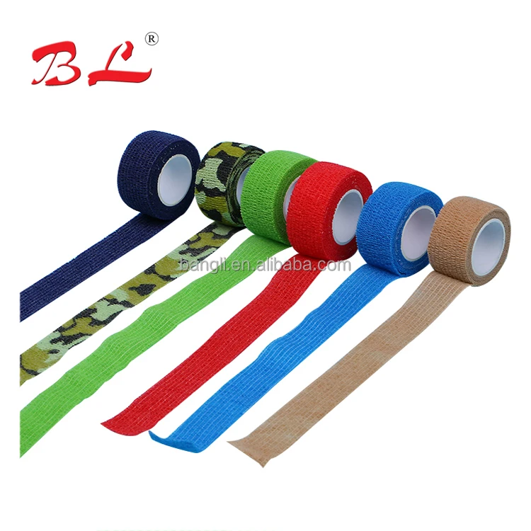 Высококачественная цветная Водонепроницаемая медицинская Нетканая эластичная когезионная повязка vet wrap