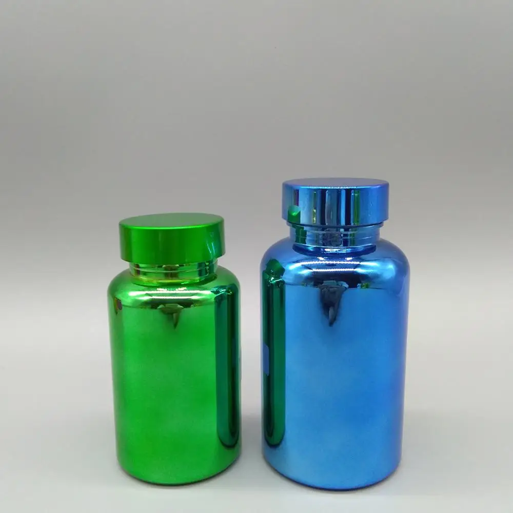 High-end custom-made 100ml 120ml 150ml Gold Plating PET Plastic Bottles Capsule Bottles Container Aluminum Bottle