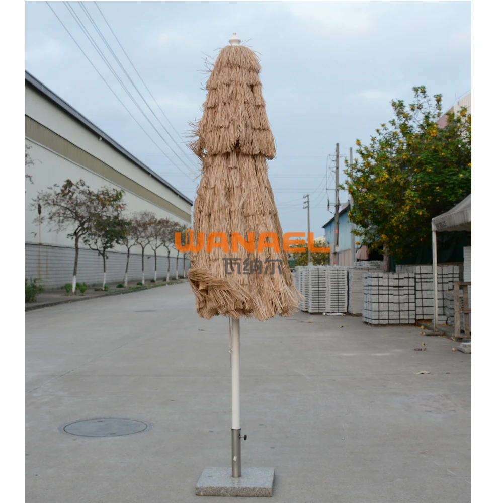 Guangzhou economicArtificial Plastic Straw Beach Hawaii Windproof Thatch Umbrella