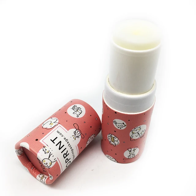 
Supplier customized cartoon design cosmetic paper cardboard packaging tube for solid perfume/lipstick/deodorant 