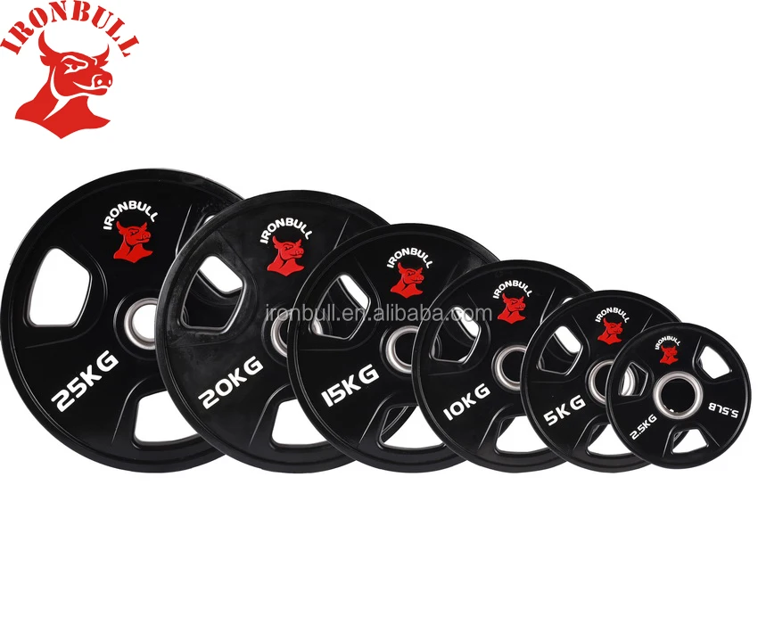 Iron Bull Gym Fitness Equipment Weightlifting Wholesale PU Gym Weight Plates