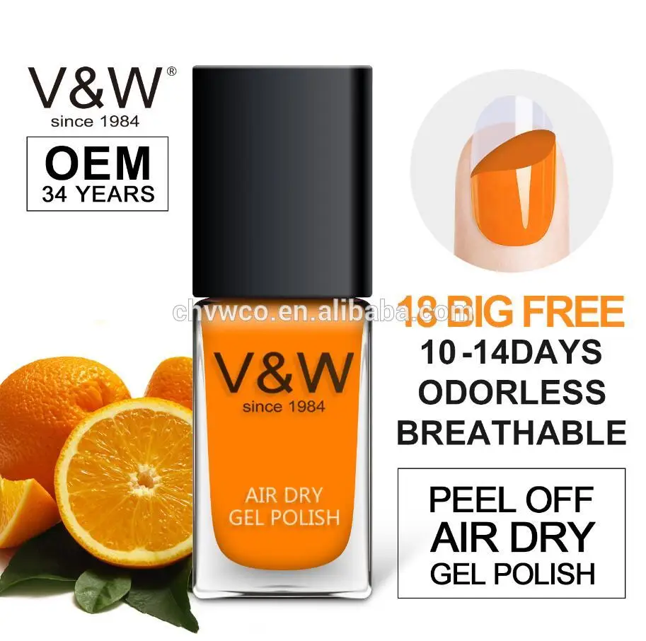Water base no smell last 14 days polish nail art oem nail polish