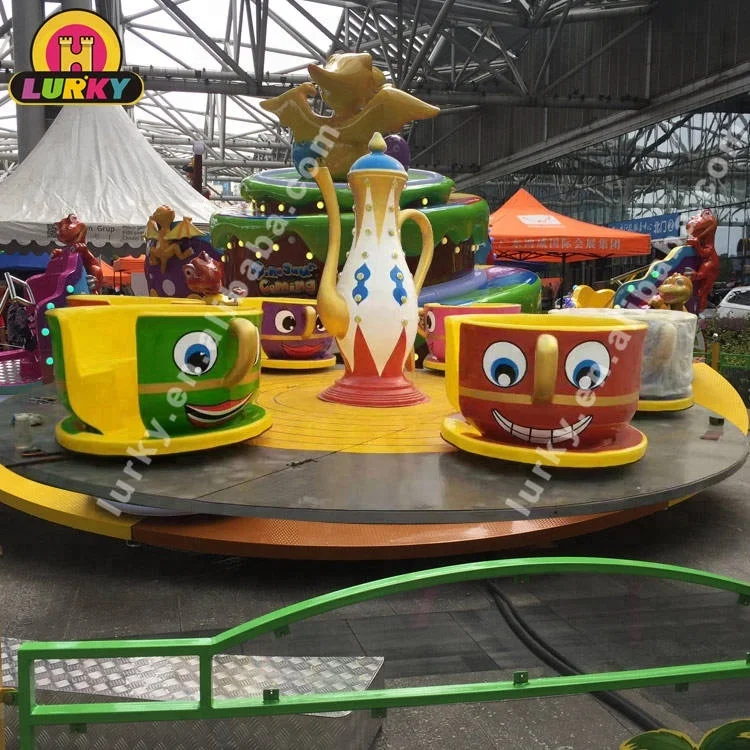 Amusement rides playground equipment china fun games manufacture kids rotating coffee cup rides for sale