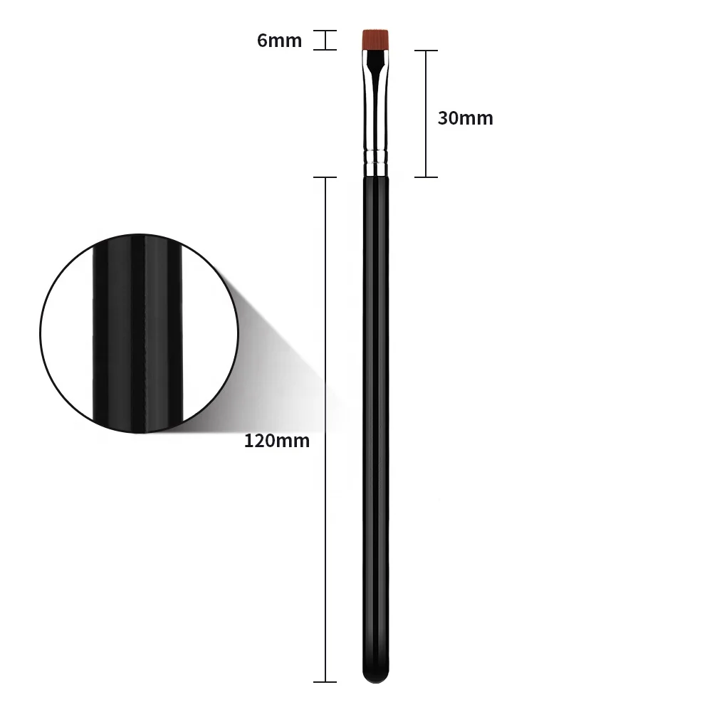 Natural Hair /Vegan Synthetic Customized Private Logo Professional Wholesale High Qualtity Oem Your Design Flat Liner Brush