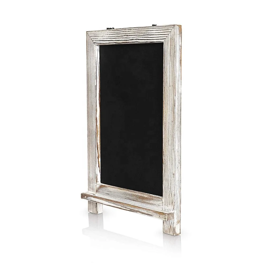 Rustic Wooden Framed hanging Chalkboard Sign with Non-Porous Magnetic Chalk Board Surface