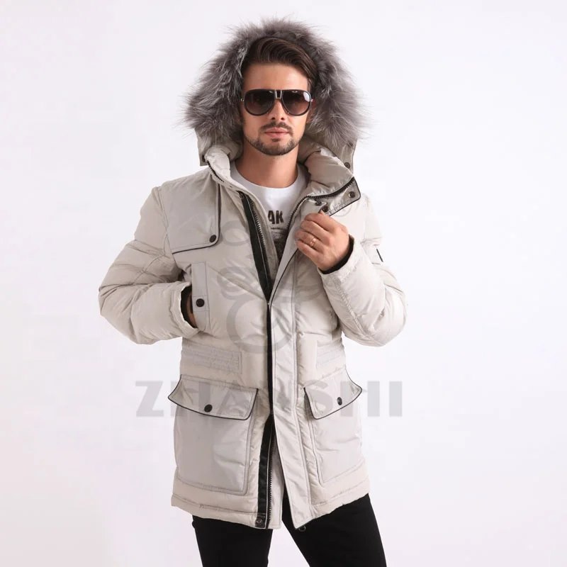 Canada style gooes filling fur parka mens down Jackets