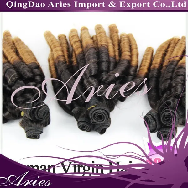 Top 100%high quality cheapest super soft super sexy beautiful Aunty hair ombre two tone color 1b 613 human hair weft