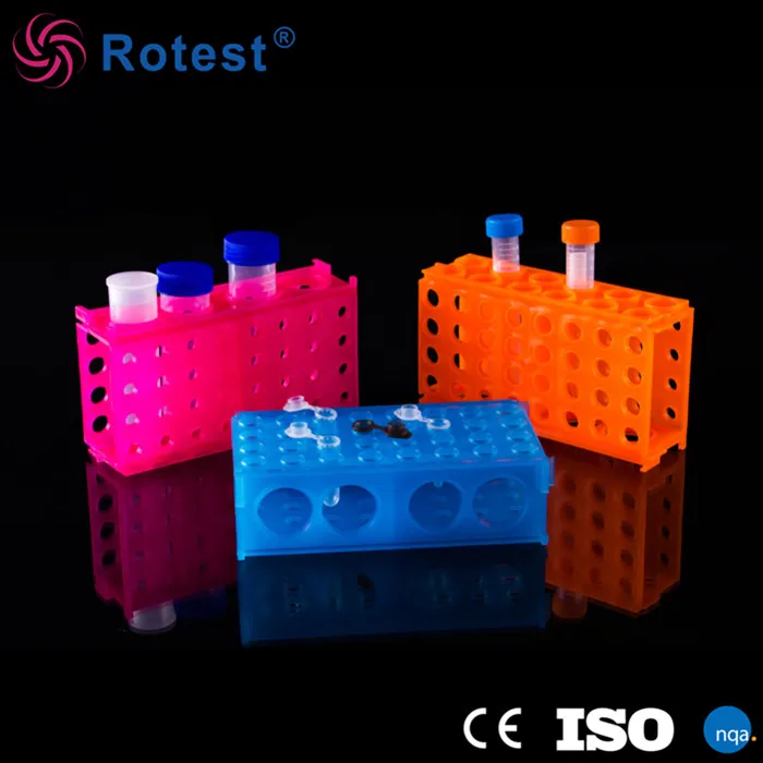 High Quality PP Or Abs Materials Plastic Test Pcr Tube Rack Holder Of 40 Holes