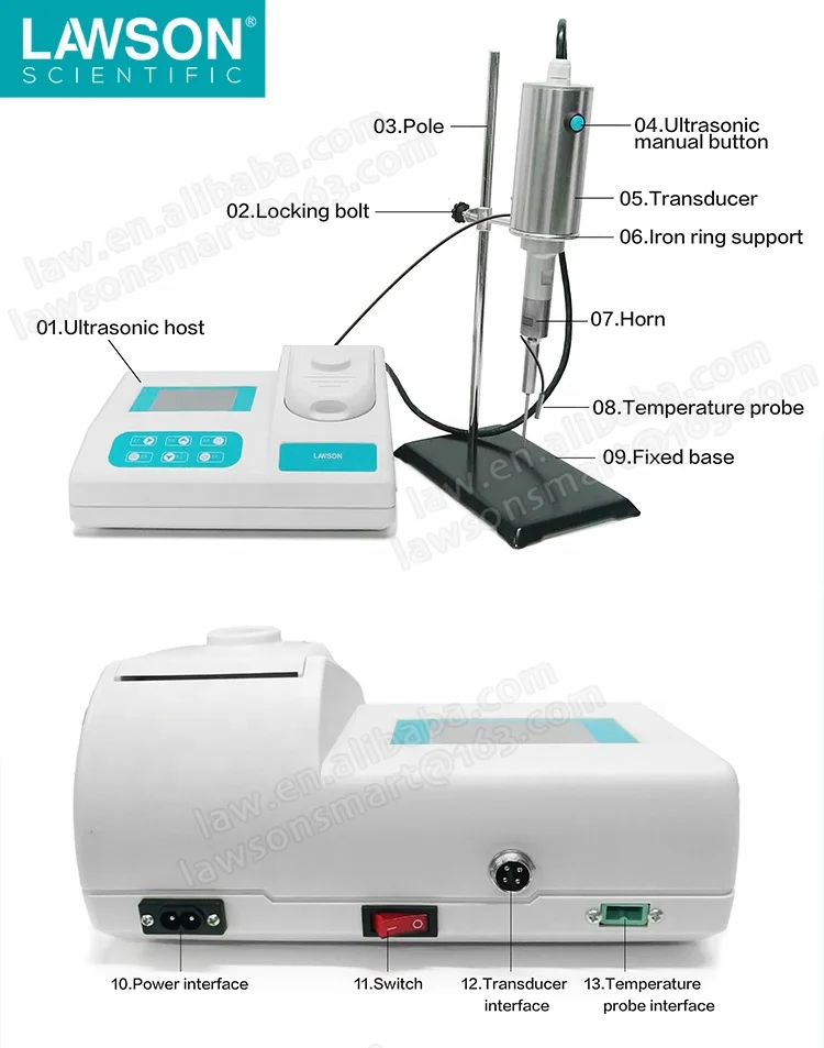 University ultrasonic sonicator homogenizer Cell Crusher for dispersing ,herbal extration,homogenizing CBD tissue breakingUP-400
