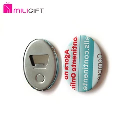 New Products Tinplate Oval Shape Bottle Opener/ Beer Opener