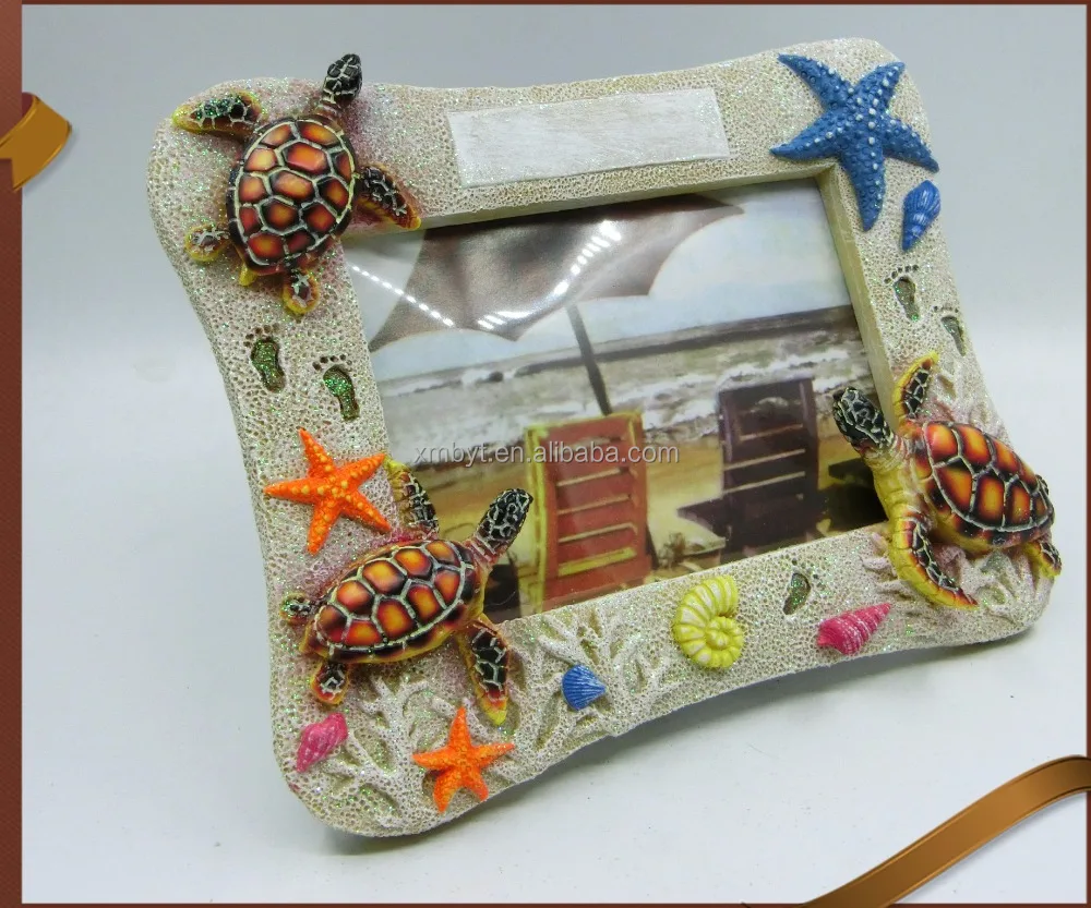 
Wholesale ocean style picture frame resin souvenir nautical photo frame 