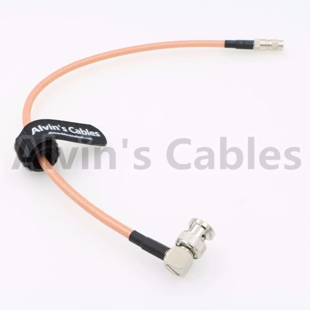 
DIN 1.0/2.3 Straight to Right angle BNC Male HD 6G SDI Cable for Blackmagic and PMW EX3 