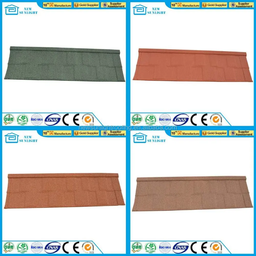 Kenya shingles type corrugated stone coated metal roof tiles