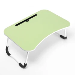 MDF folding laptop table for bed portable adjustable computer desk