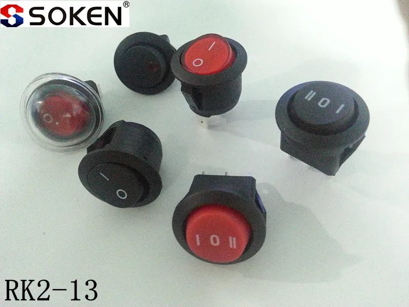 Rk2-13 RoHS UL мини электрический 12 В 24 В круглый клавишные переключатели t85 10a 250 В