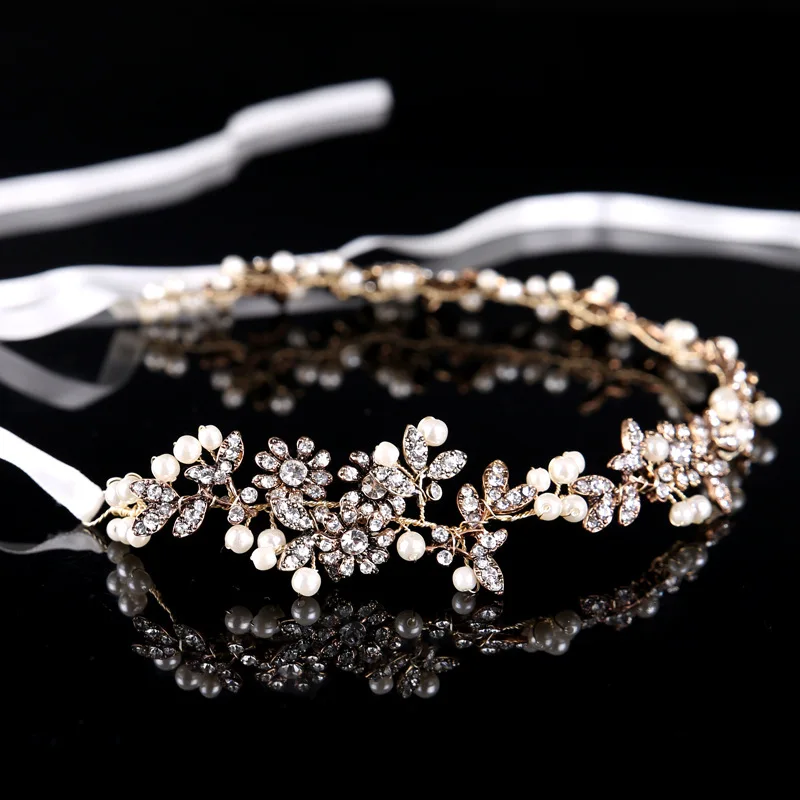 Wholesale Bridal Hair Accessories Hot Sale Crystal Bride Wedding Headdress Headband Hair Vine Hair Jewelry