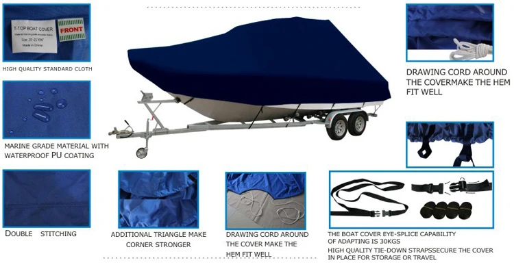 BIMINITOP 14+ years BSCI Certificated Factory Jumbo boat cover T-top boat cover