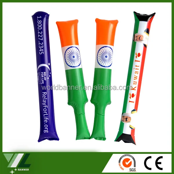 
noise making cheerleader inflatable pvc banger air stick 