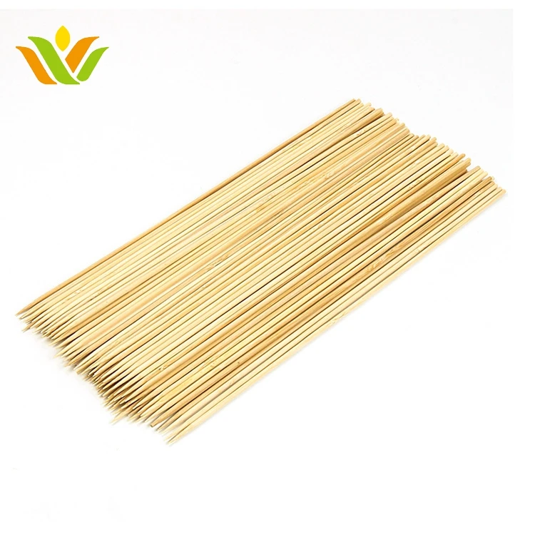 Round bamboo skewers pack birch wood skewers direct factory