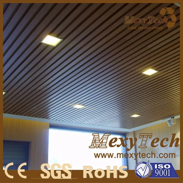 Modern indoor house roof Wood Plastic Composite Ceiling Design