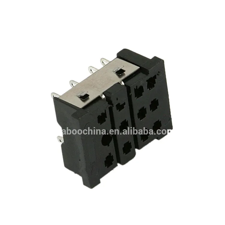 Набор торцевых 11 контактный разъем питания реле гнездо PY11 250 В 7a 3NO + 3NC Винтовые клеммы для реле